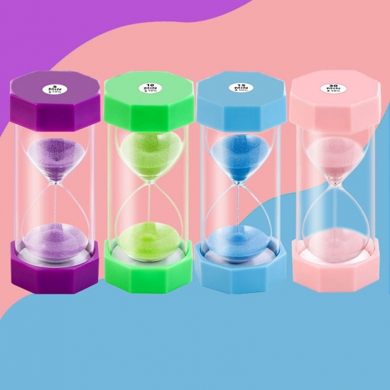 colorful plastic sand timer for kids