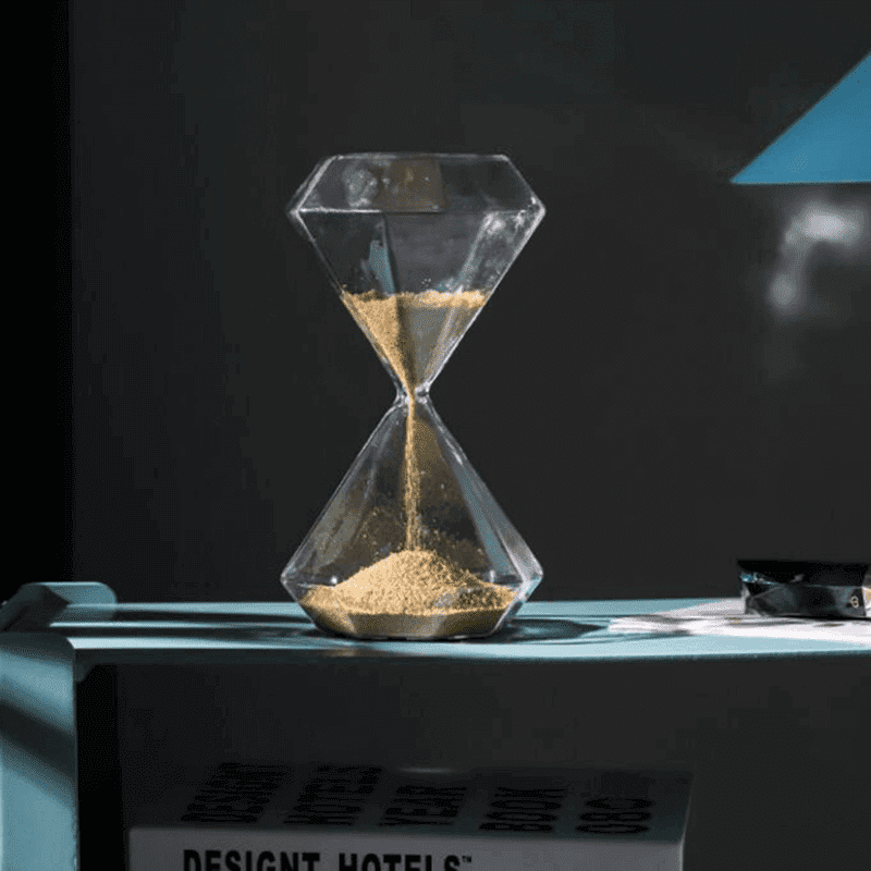 Diamond Shape 5 Minutes Souvenir Flat Hourglass