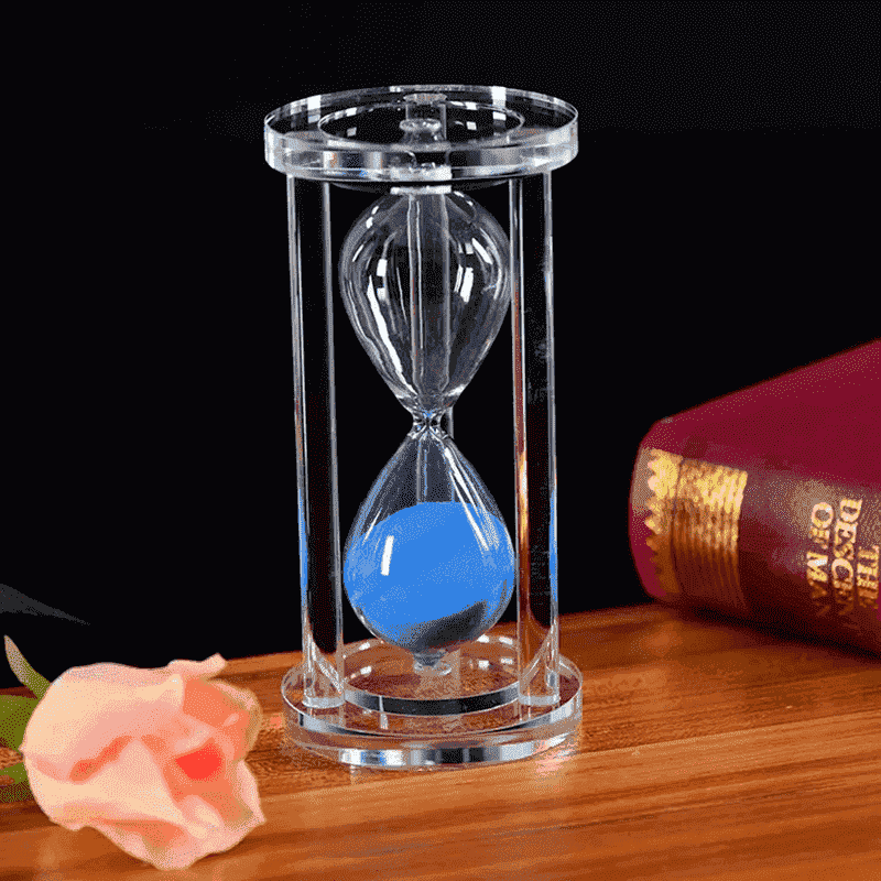 Blue glass with sand 