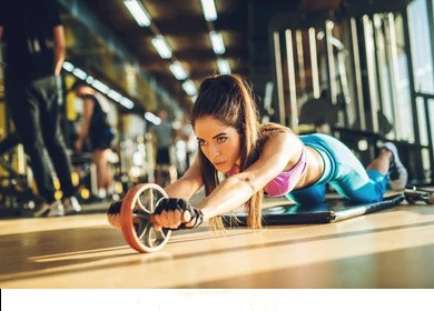 workout with a hourglass