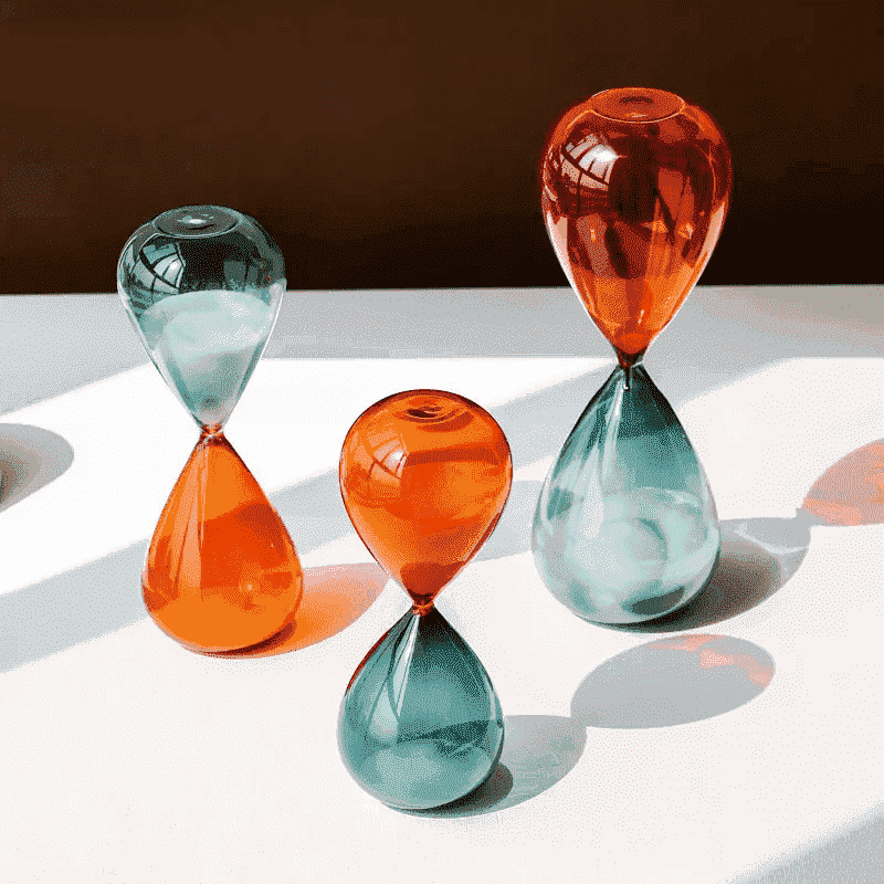 Sand glass timer clock