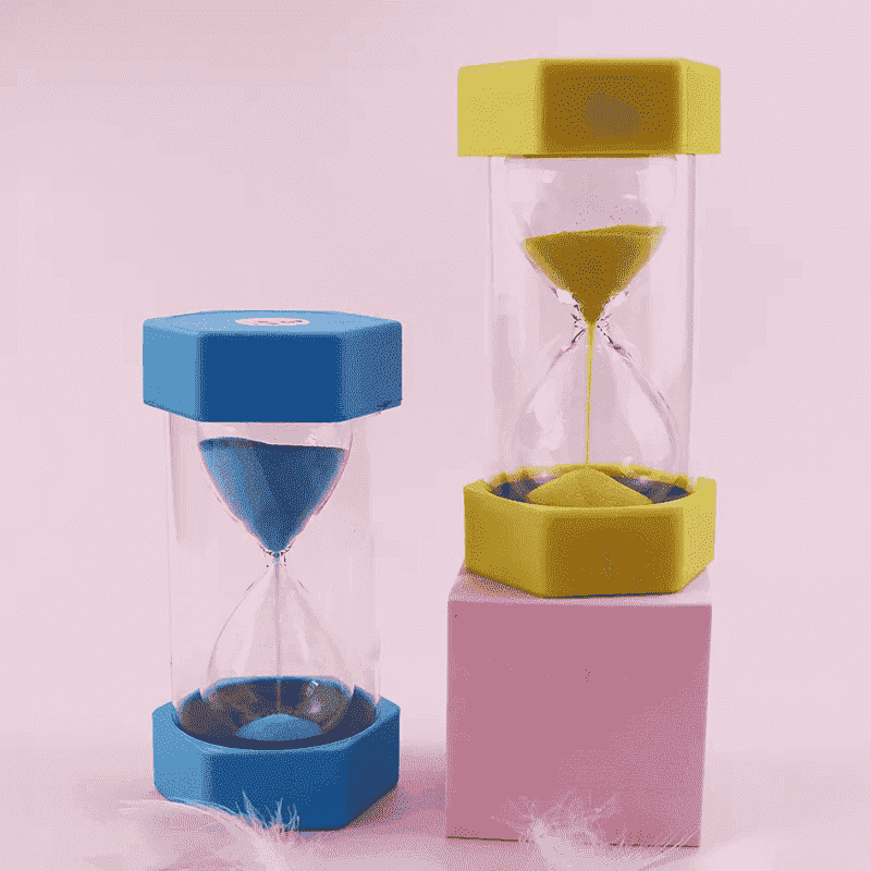 Plastic sandglass decor