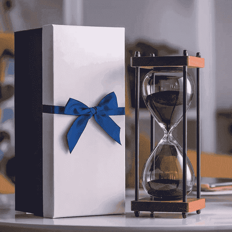 Wooden hour glass with sand