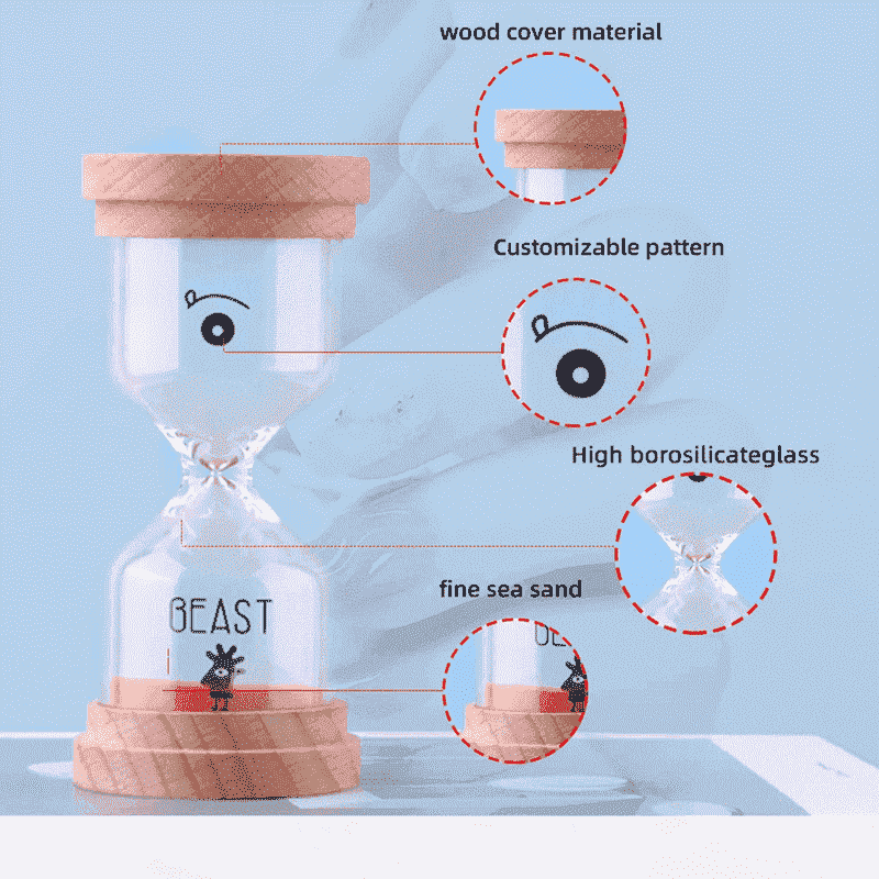 Sand glass wooden