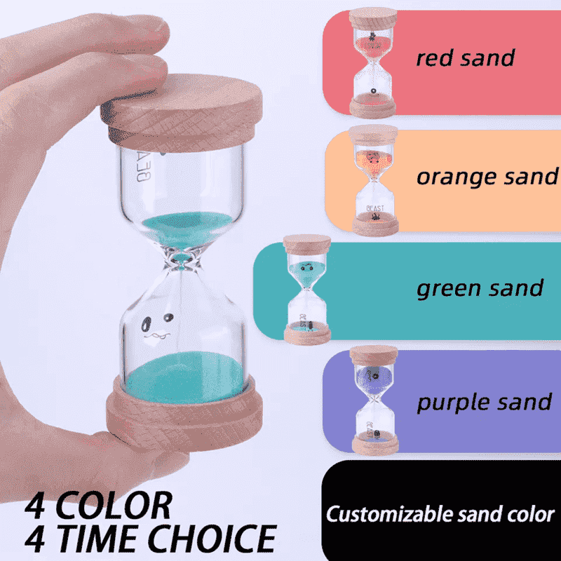 Wood sand timer clock