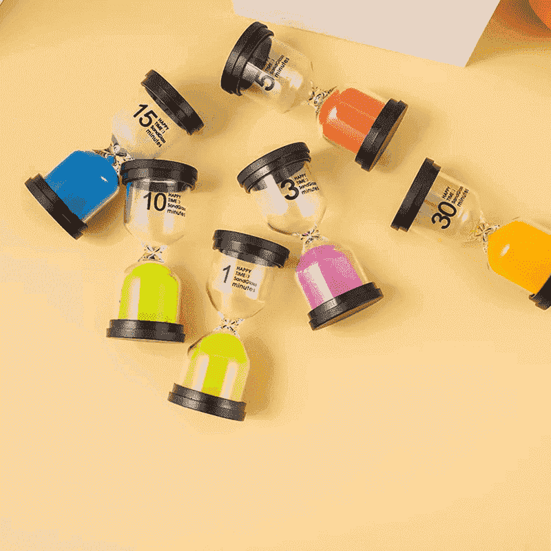 Plastic hourglass timer kids