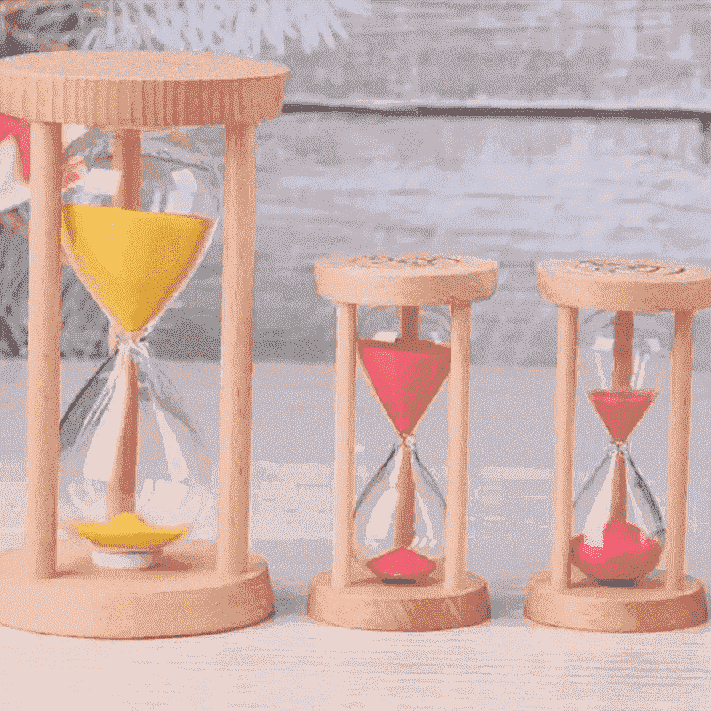 Wood hourglass sand timer