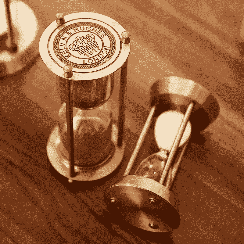 Metal hourglass timer