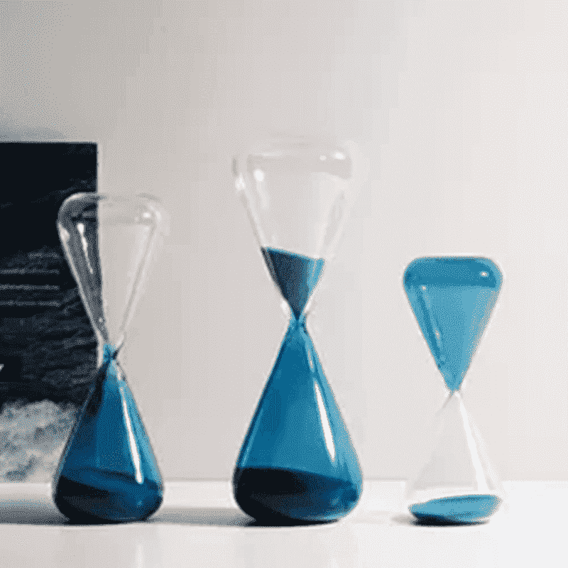 Blue sand timer