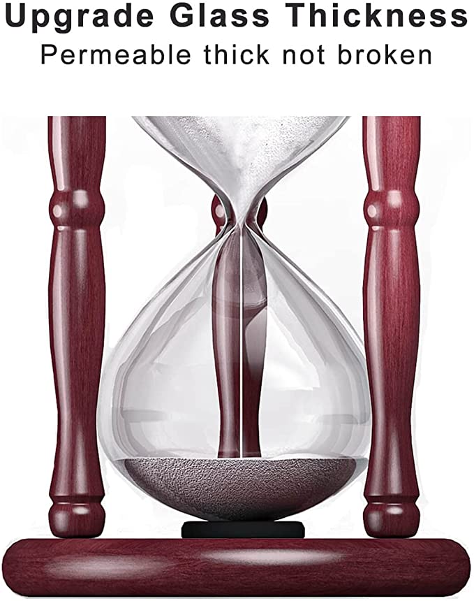 Wooden hourglass sand timer