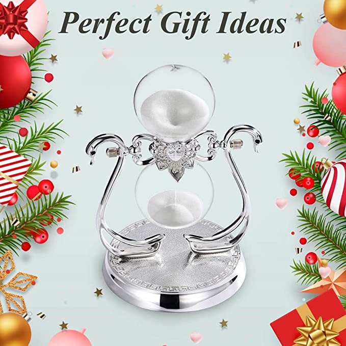 Silver hourglass sand timer
