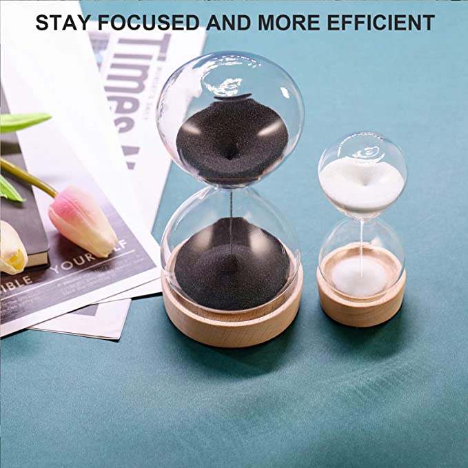 Wooden hour glass sand timer