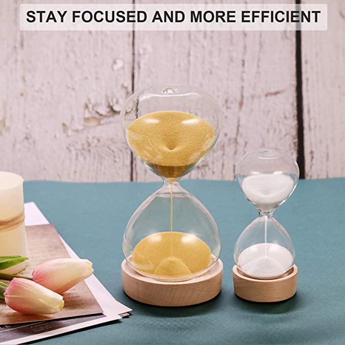 wooden hourglass sand timer