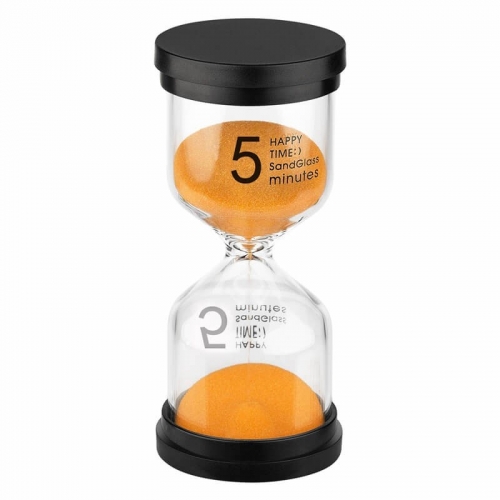 Black hourglass plastic
