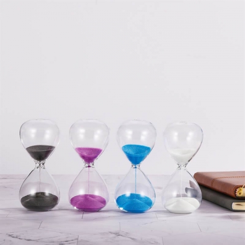 Glass hourglass timer