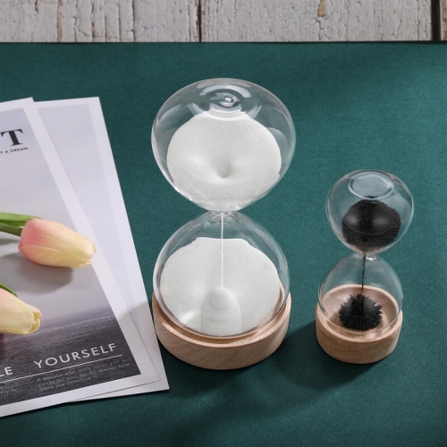 Magnetic sand hourglass set