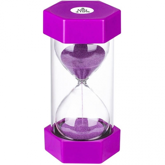 Plastic hexagon sand timer