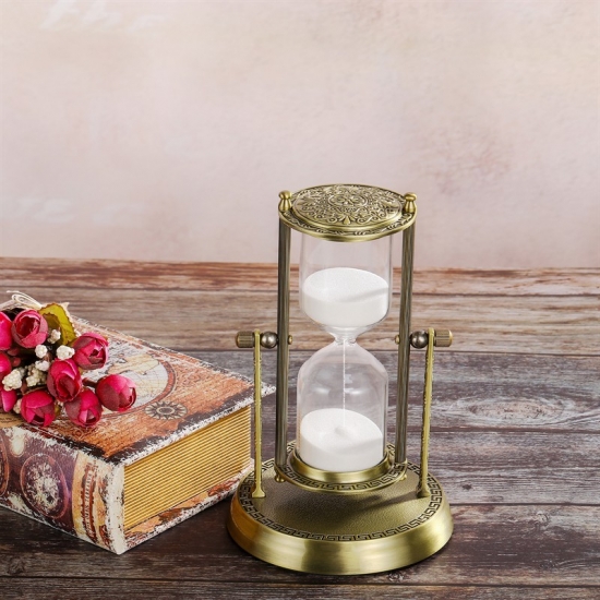 Metal antique hourglass