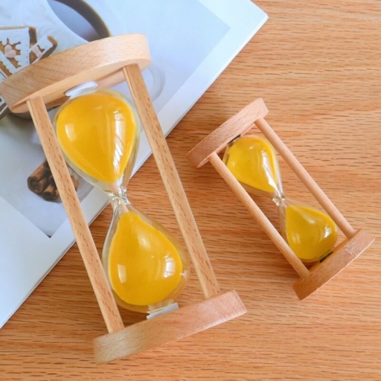 Wood hourglass timer
