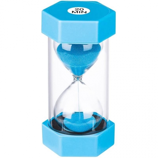 Plastic hexagon sand timer