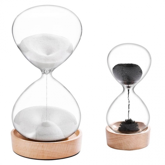 Magnetic sand hourglass set
