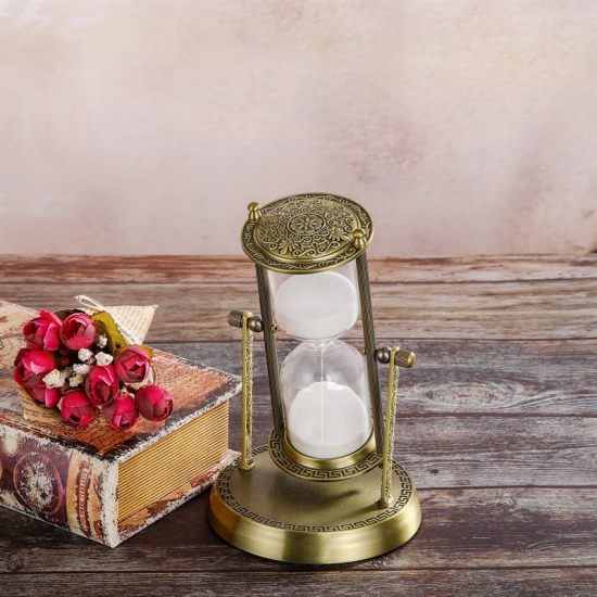 Metal antique hourglass