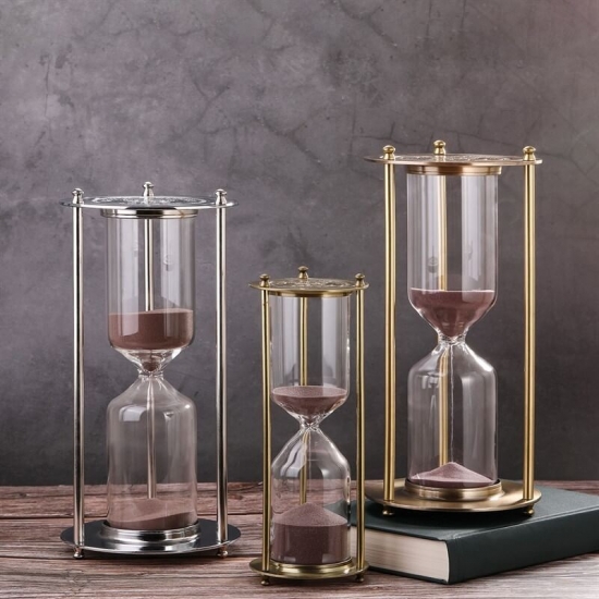 Brass hourglass