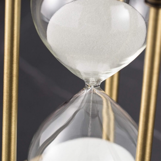 Brass hourglass decor