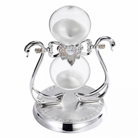 Silver swan hourglass