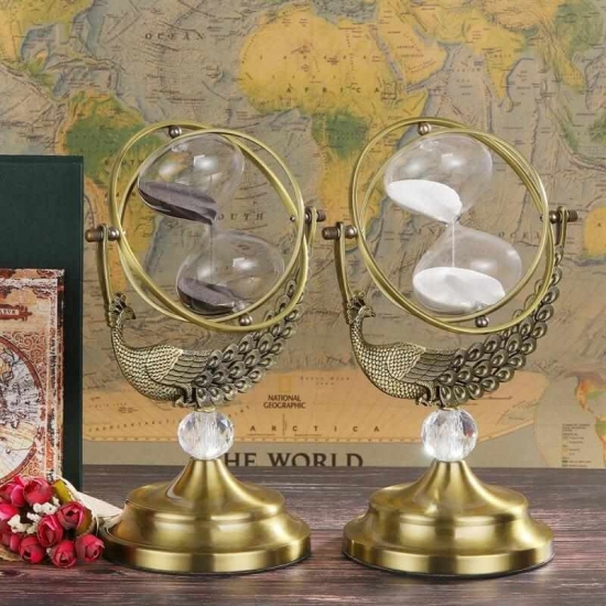 Peacock hourglass timer