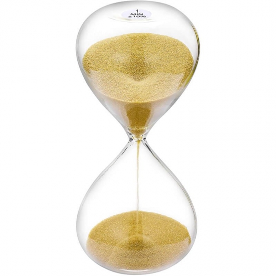 Glass hourglass timer