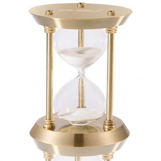 Brass hourglass decor