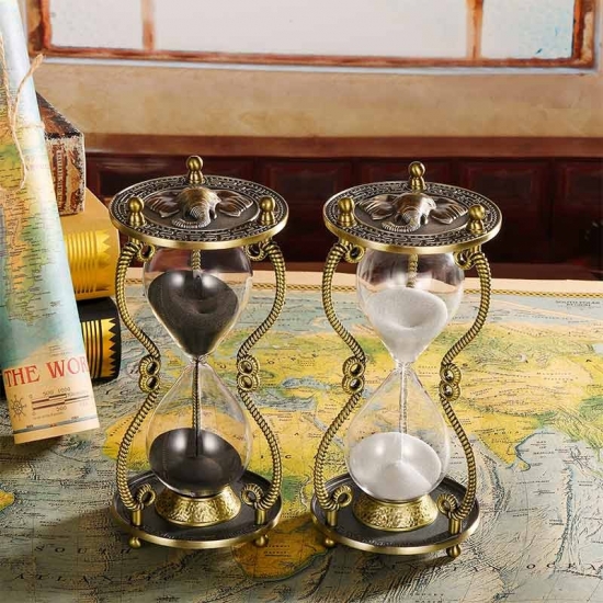 Brass hourglass with elephant head