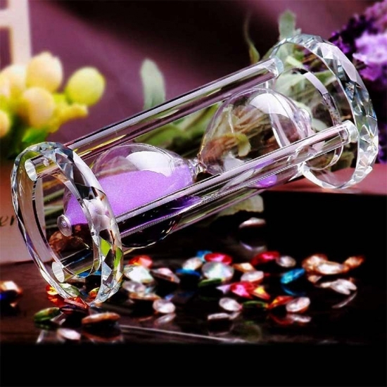 Round glass hourglass timer