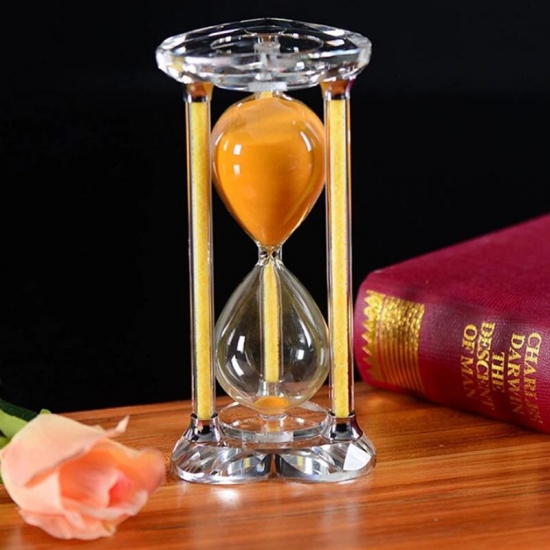 Heart-shaped glass hourglass timer