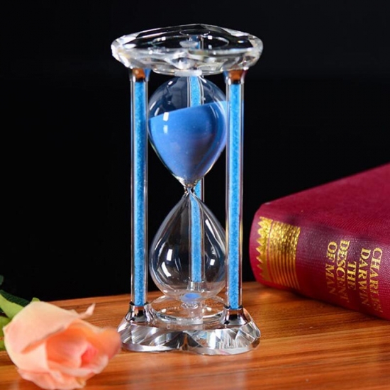 Heart-shaped glass hourglass timer