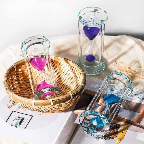Round glass hourglass timer