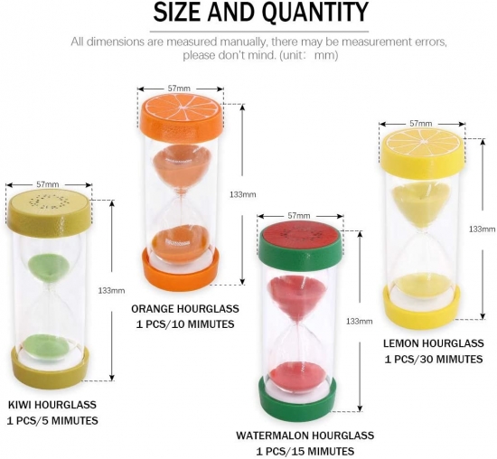 Fruit hourglass timer kids