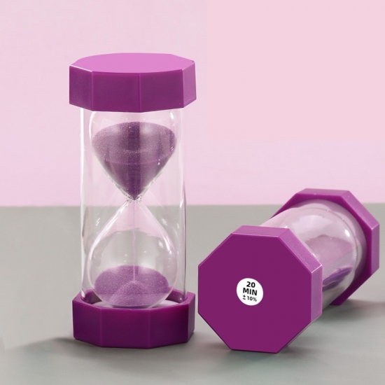 Plastic octagon sandglass