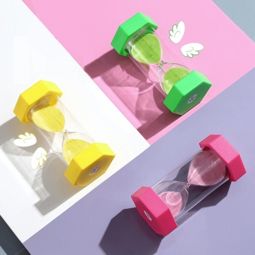 Plastic hexagon sand timer