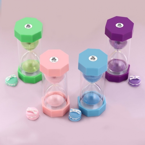 Plastic octagon sandglass