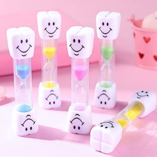 Plastic smile face cute hourglass timer