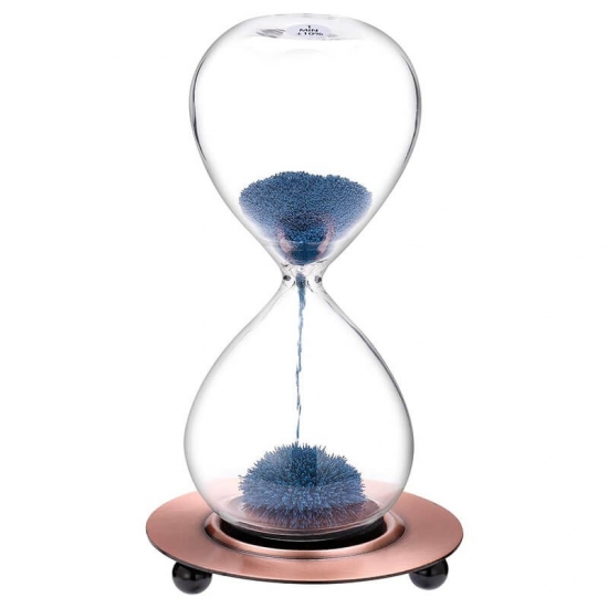 Magnetic hourglass with metal base