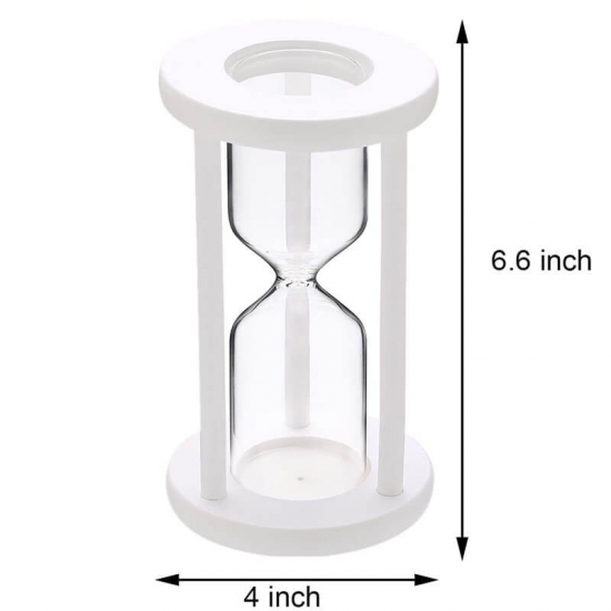 White wood empty hourglass