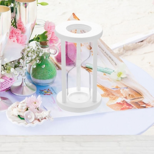 White wood empty hourglass