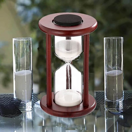  Wood empty hourglass