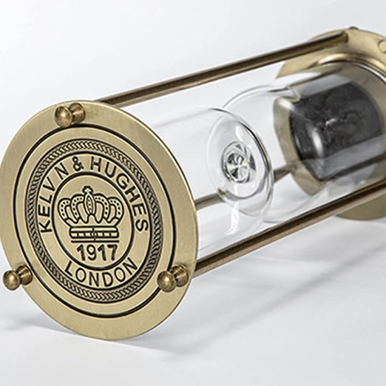 Brass empty hourglass sand timer