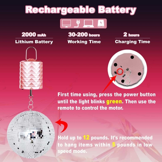 Rose gold lithium battery wind spinner motor
