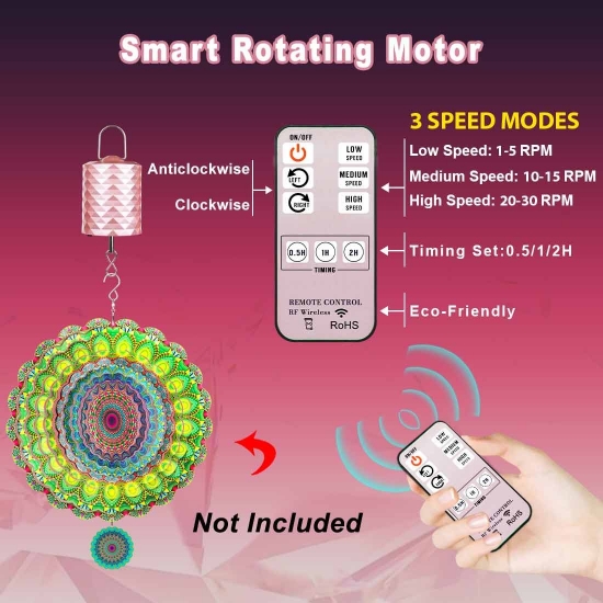 Rose gold lithium battery wind spinner motor
