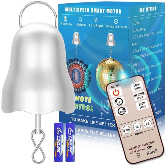  Mobile battery operated hanging rotating motor